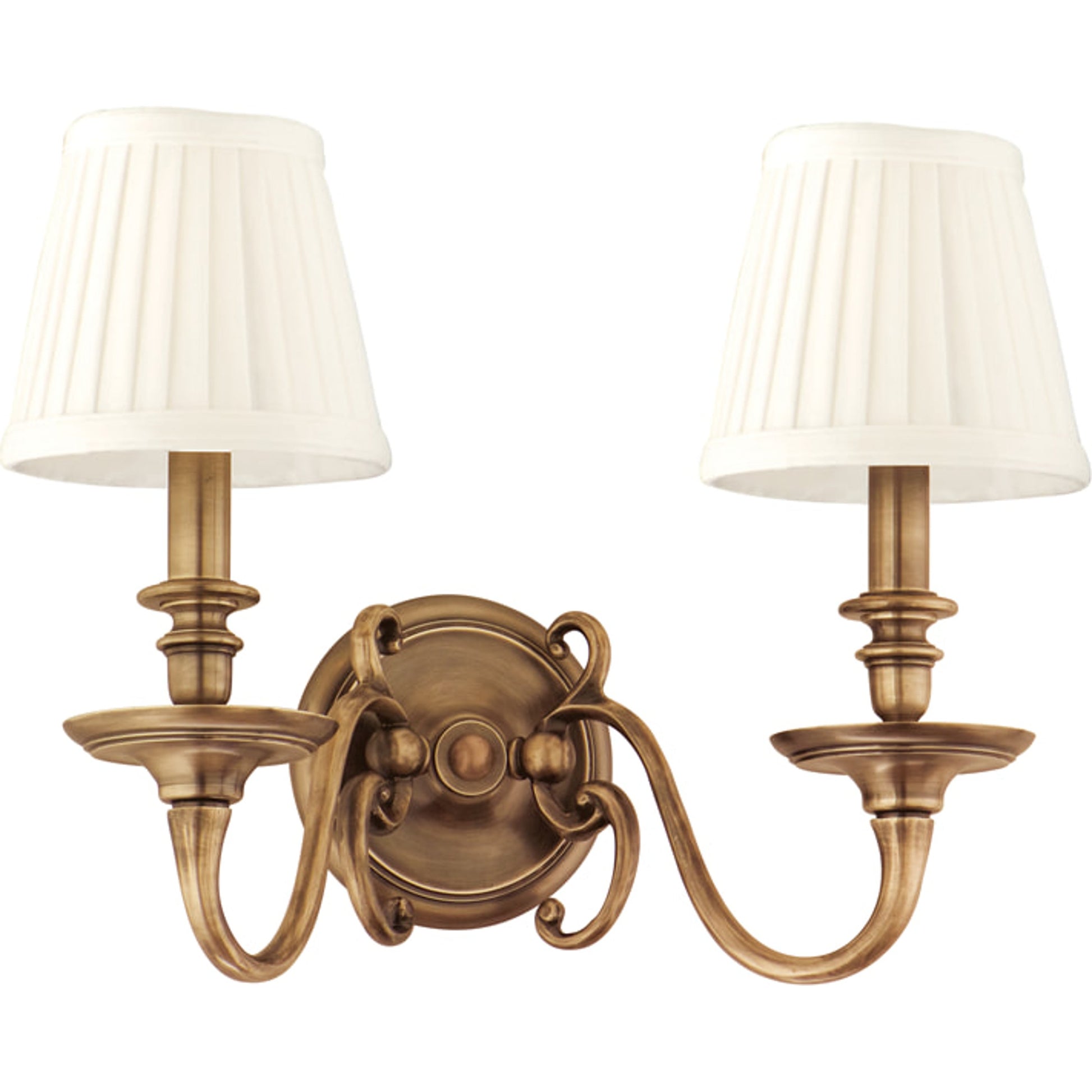 Charleston Wall Sconce by Hudson Valley in aged brass. Made from brass in a traditional style.