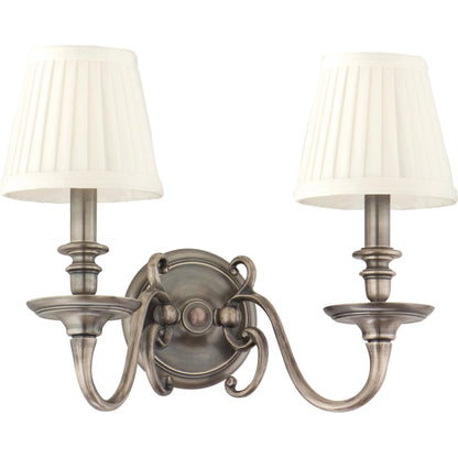 Charleston Wall Sconce by Hudson Valley in aged brass. Made from brass in a traditional style.
