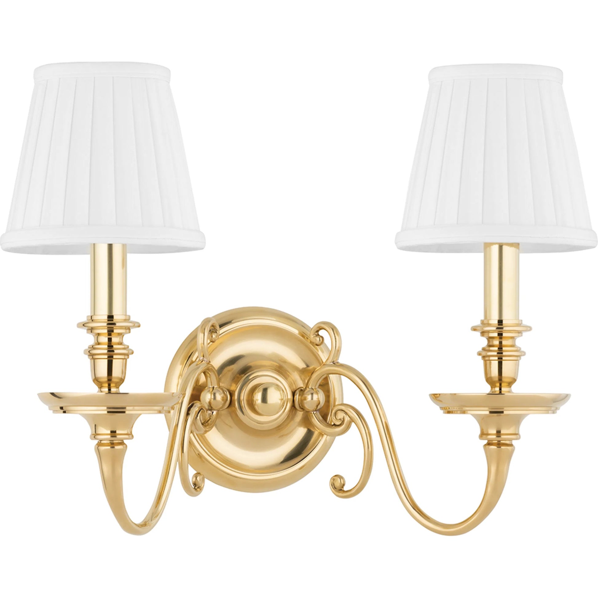 Charleston Wall Sconce by Hudson Valley in aged brass. Made from brass in a traditional style.