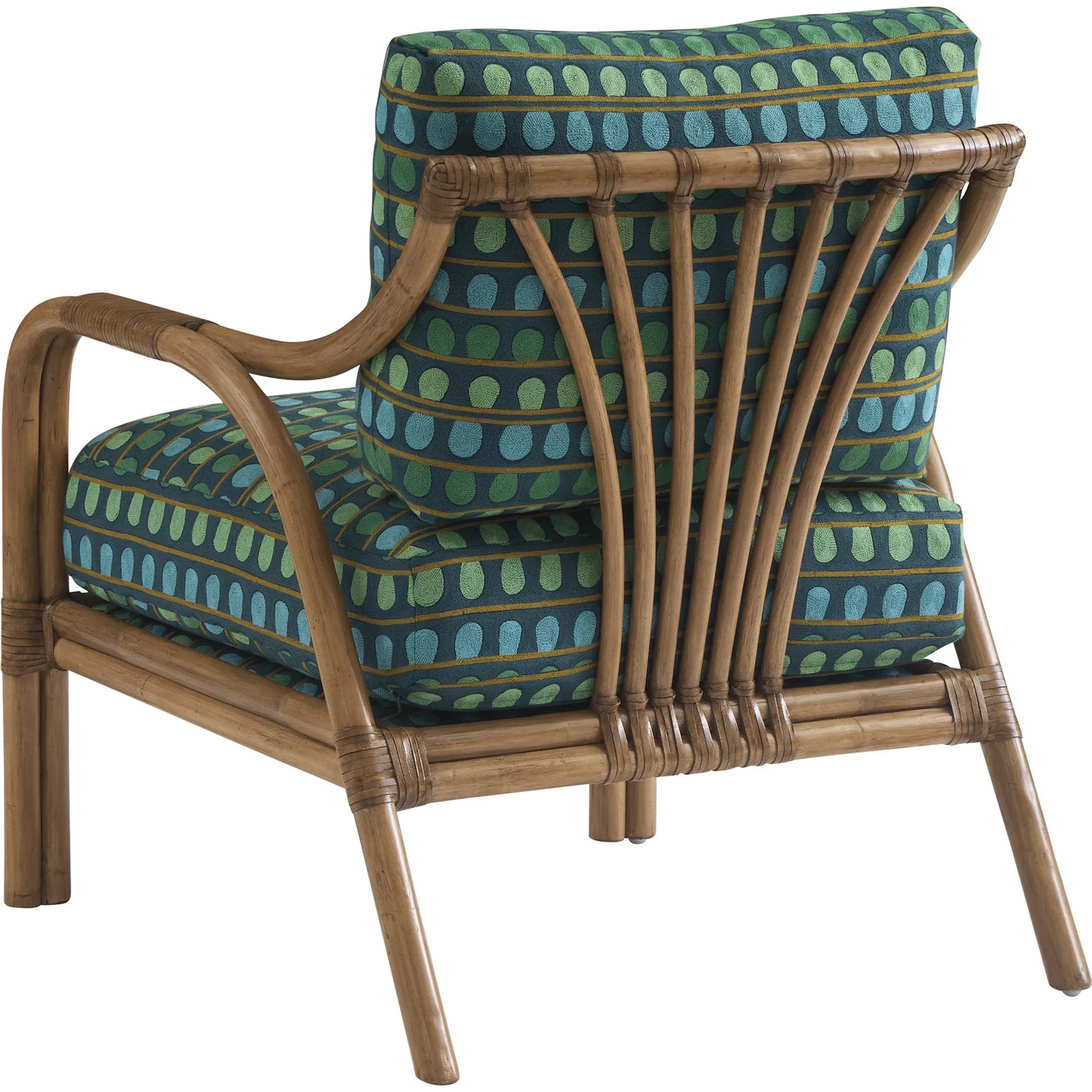 Calatrava Chair by Tommy Bahama Home. Made from leather, rattan in a unique style.