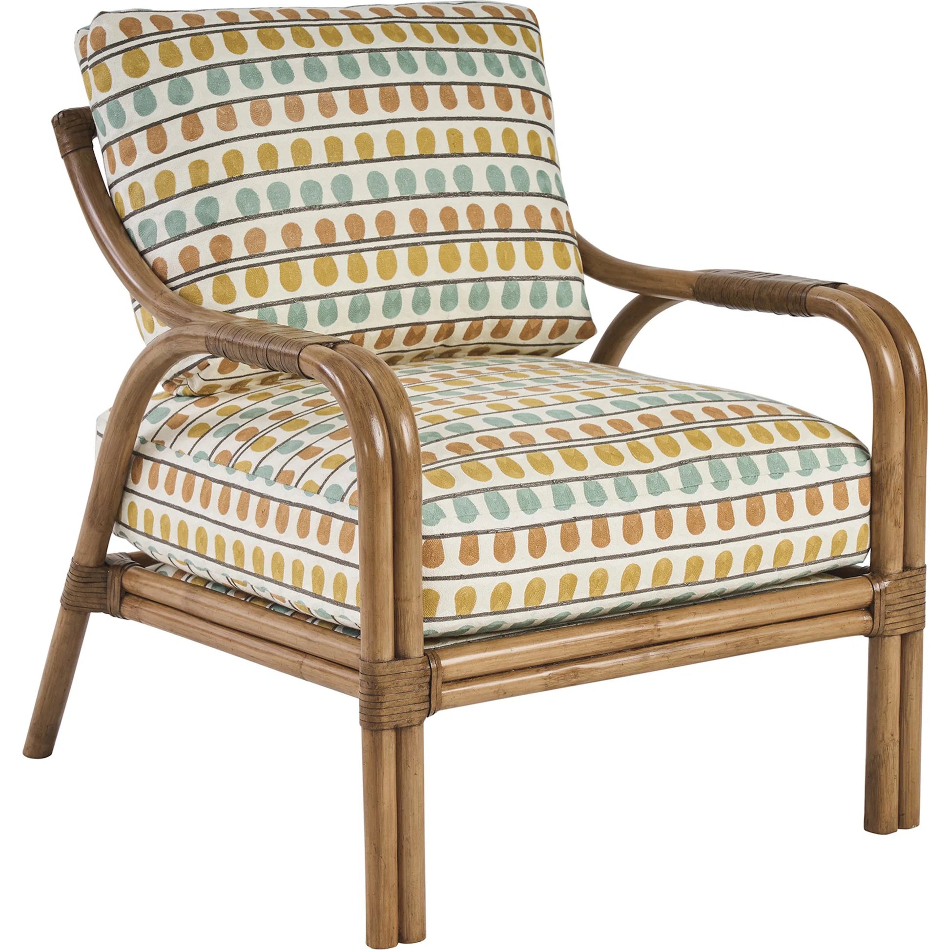 Calatrava Chair by Tommy Bahama Home. Made from leather, rattan in a unique style.