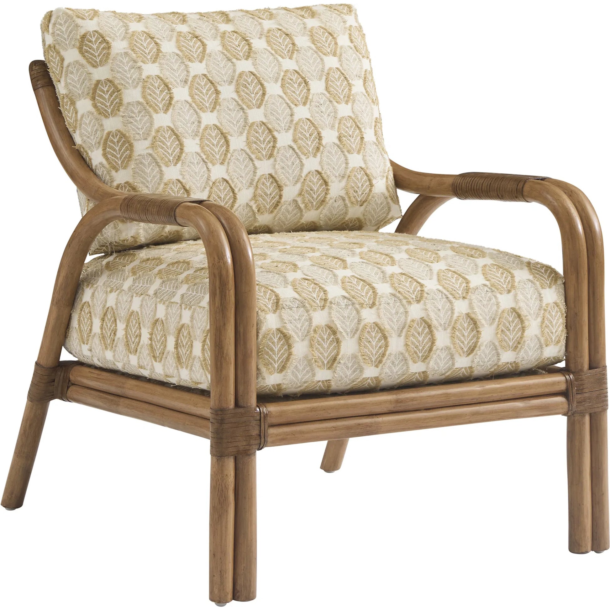 Calatrava Chair by Tommy Bahama Home. Made from leather, rattan in a unique style.