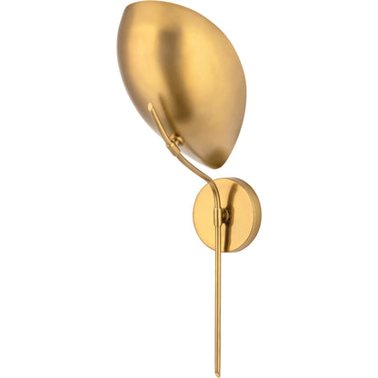 Avondale 1 Light Wall Sconce by Hudson Valley in aged brass. Made from brass in a modern style.