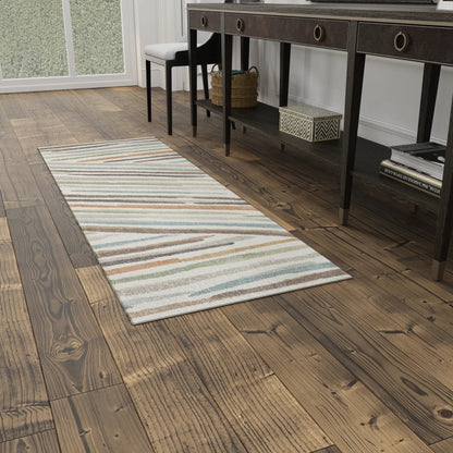 Eden EDN39QXF Rug by Feizy in ivory, brown, blue. Made from polypropylene in a unique style.