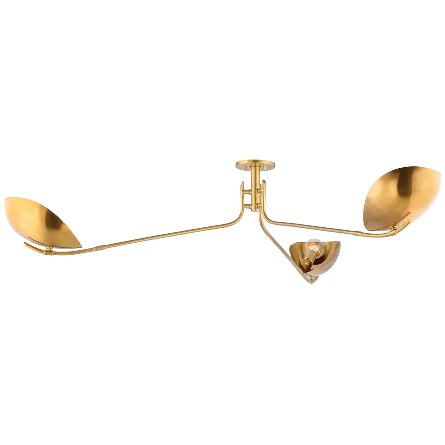 002 SI-2029114 | Additional Silo | Avondale 3 Light Semi Flush by Hudson Valley in aged brass. Made from brass in a modern style.