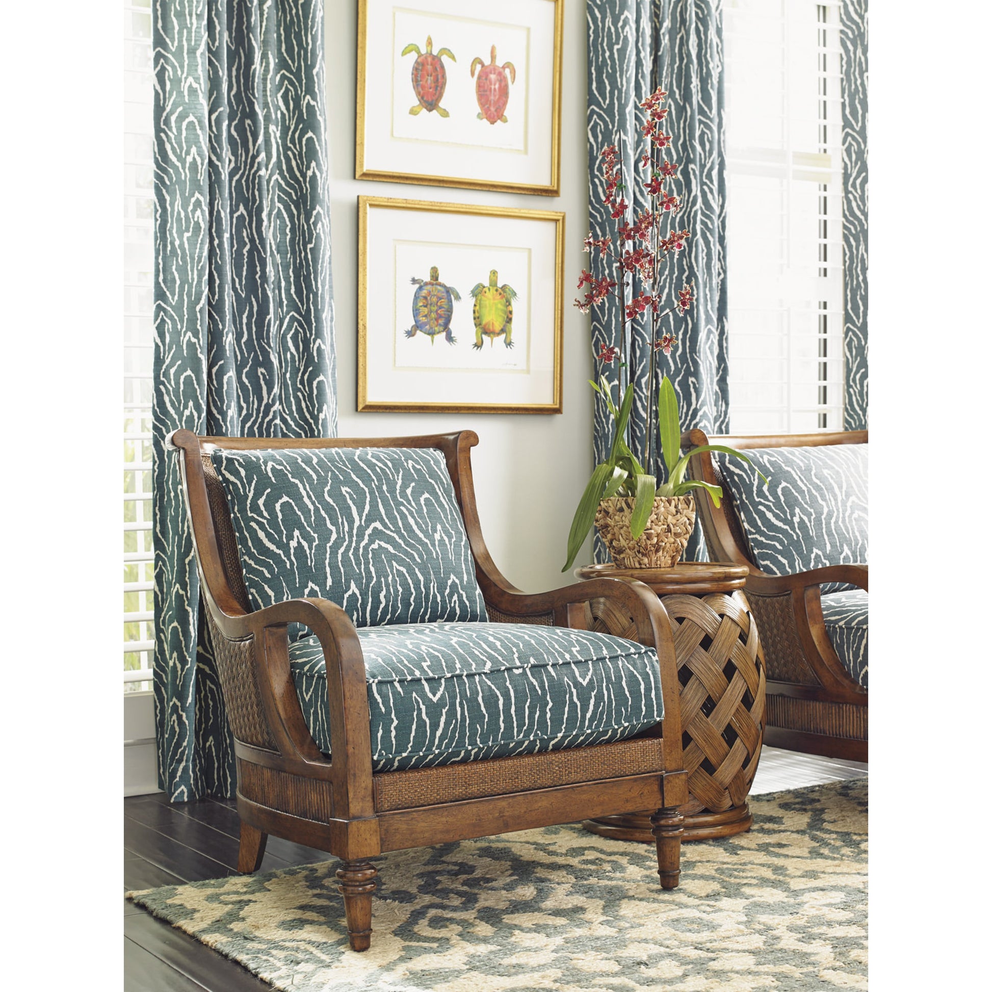 Hibiscus Round Accent Table by Tommy Bahama Home. Made from unique in a coastal style.