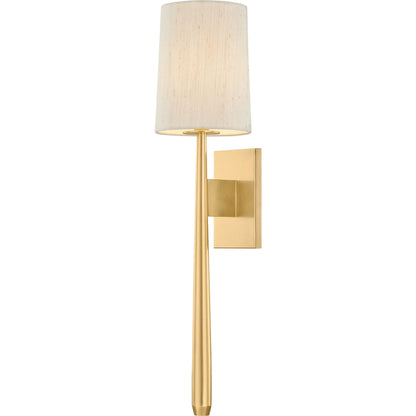 Bridgeton Wall Sconce by Hudson Valley in aged brass. Made from steel in a traditional style.