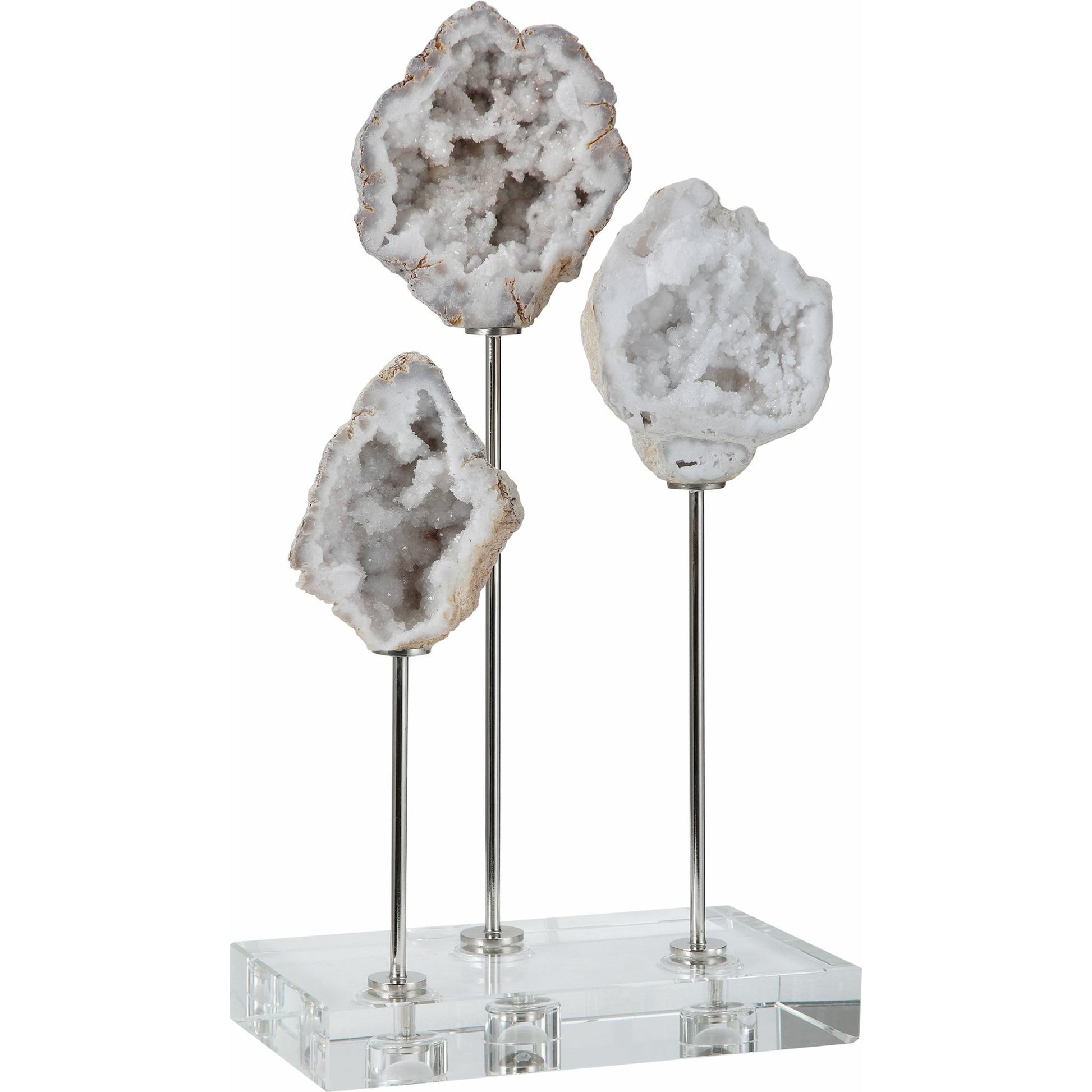 Cyrene Natural Stone Accessory by Uttermost. Made from steel, marble, crystal in a coastal style.