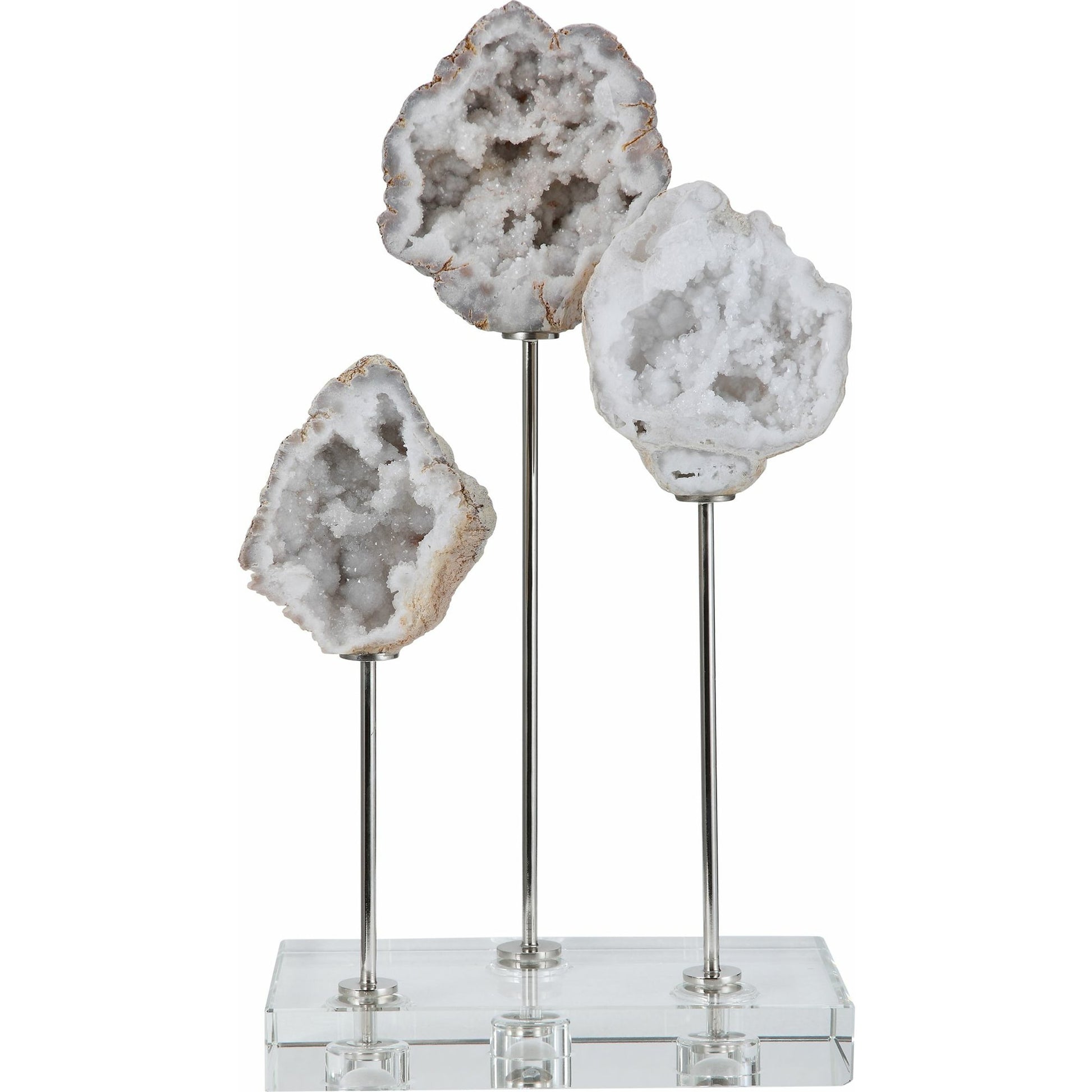 Cyrene Natural Stone Accessory by Uttermost. Made from steel, marble, crystal in a coastal style.