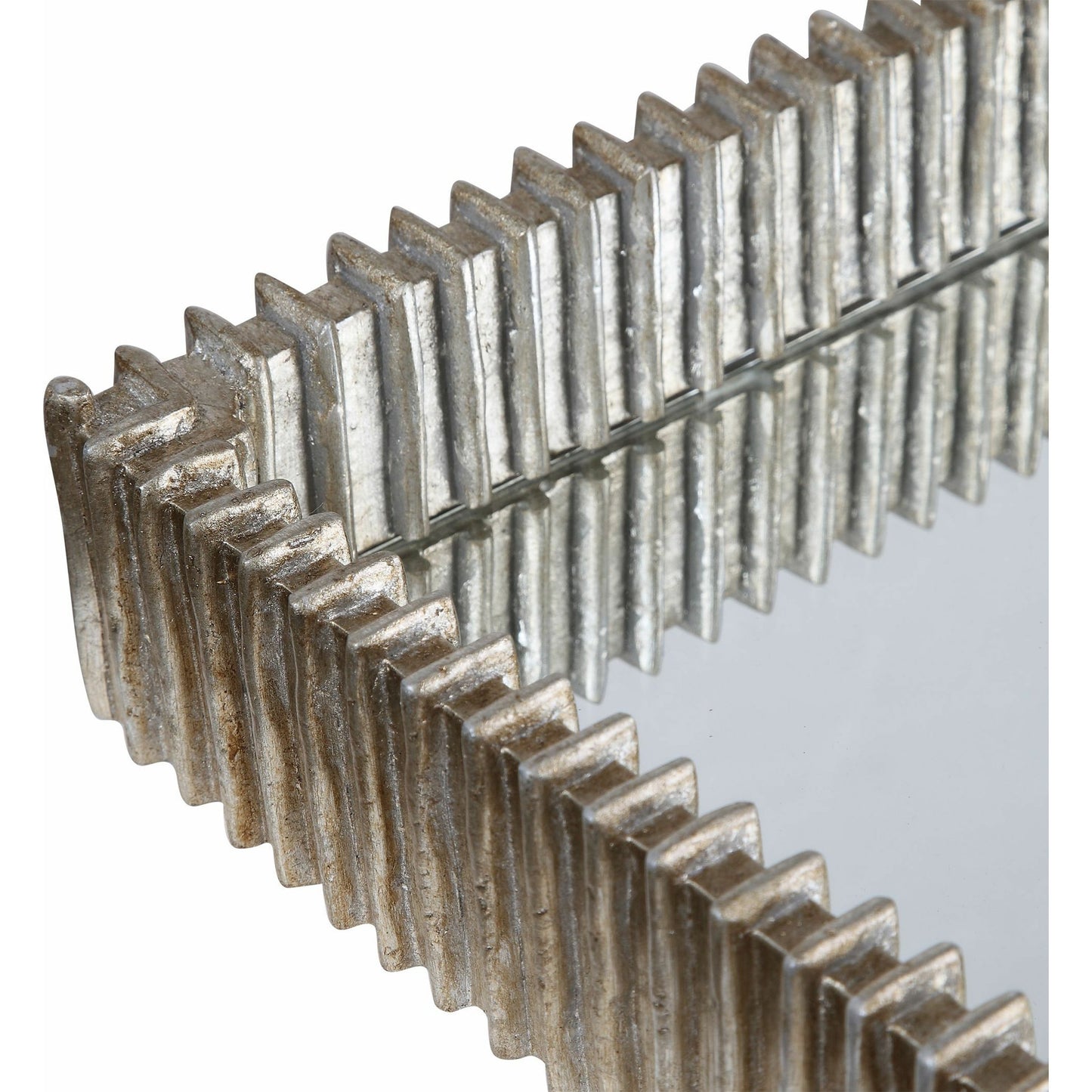 002 SR-801592 | Closeup | Talmage Mirrored Tray by Uttermost in silver. Made from polyresin, mirror, mdf in a modern style.