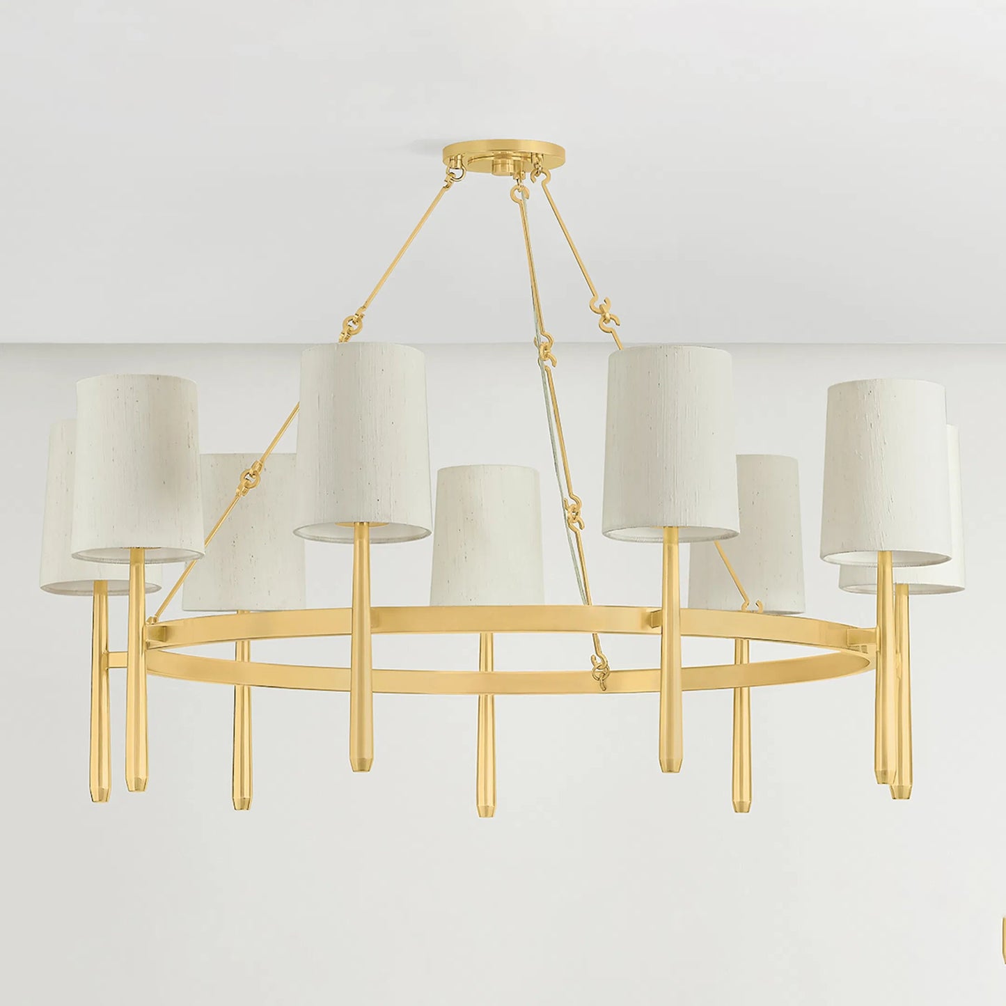 004 SI-2374253 | Additional Silo | Bridgeton Chandelier by Hudson Valley in aged brass. Made from steel in a traditional style.