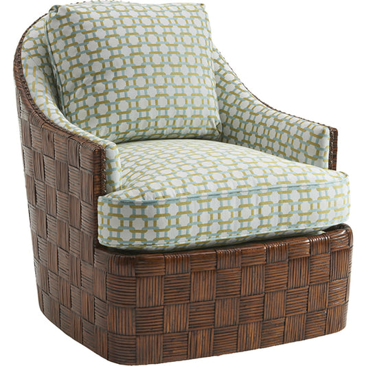 Nagano Swivel Chair by Tommy Bahama Home. Made from unique in a coastal style.