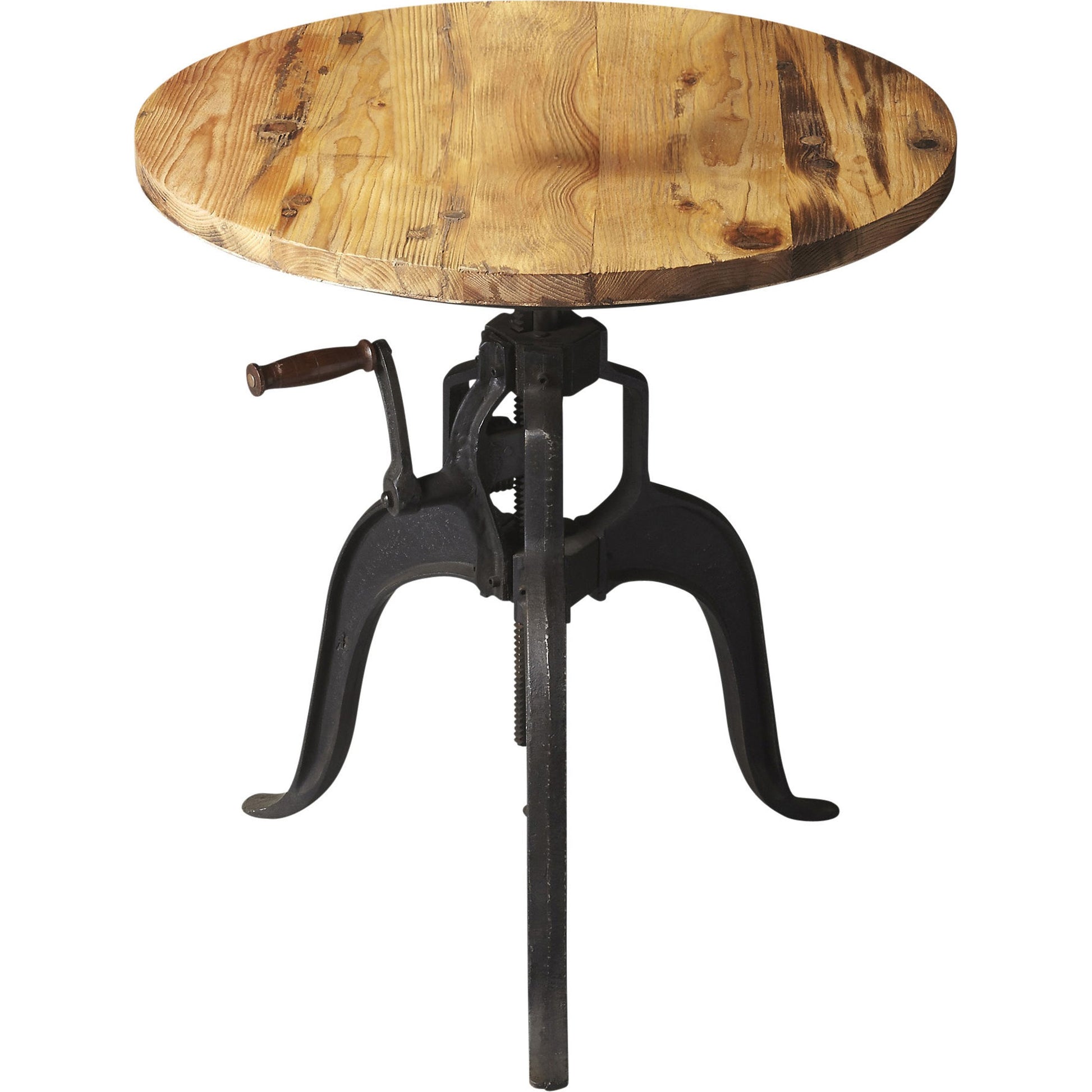 Hall/Pub Table by Butler Specialty Company in multi-color and metalworks. Made from iron, recycled wood in a modern style.