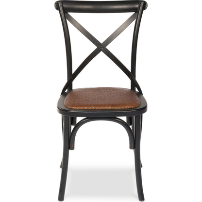 Tuileries Gardens Chair (Set of 2) by Sarreid Ltd. in black. Made from birch in a traditional style.