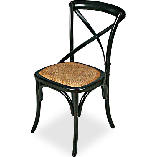 Tuileries Gardens Chair by Sarreid Ltd. in black. Made from birch in a traditional style.