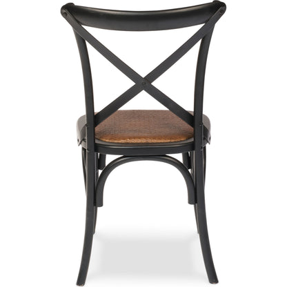 Tuileries Gardens Chair (Set of 2) by Sarreid Ltd. in black. Made from birch in a traditional style.