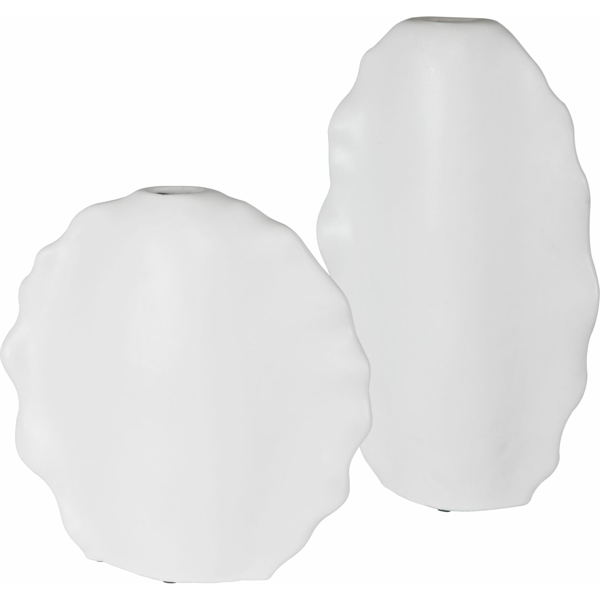 Ruffled Feathers Vases by Uttermost. Made from earthenware in a transitional style.