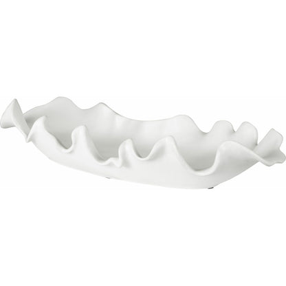 Ruffled Feathers Bowl by Uttermost. Made from earthenware in a modern style.