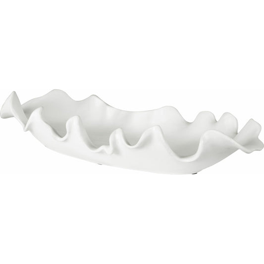 Ruffled Feathers Bowl by Uttermost. Made from earthenware in a modern style.