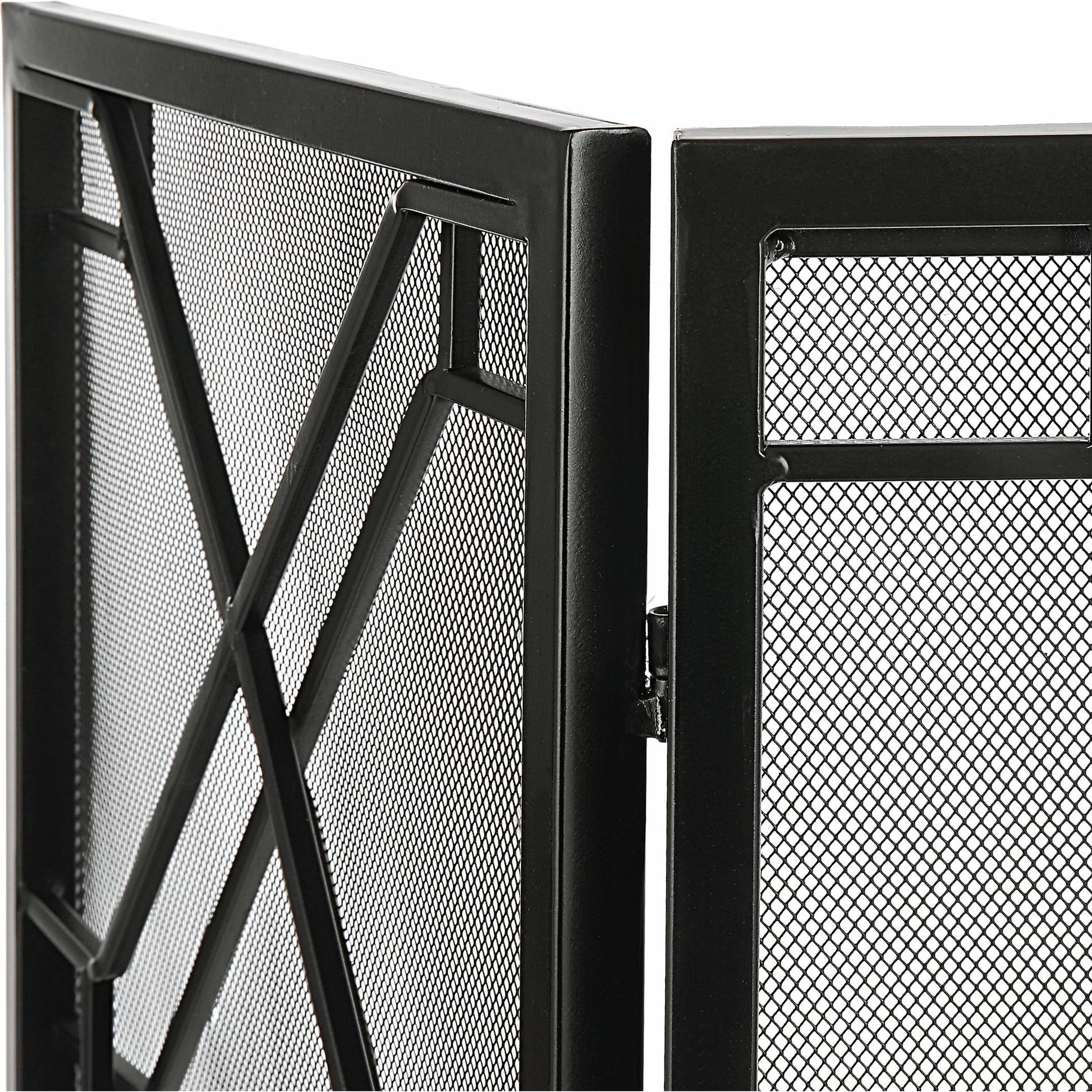 Rosen Fireplace Screen by Uttermost in gold. Made from metal in a traditional style.