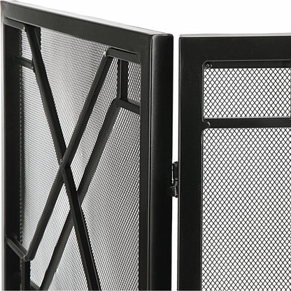 Rosen Fireplace Screen by Uttermost in gold. Made from metal in a traditional style.