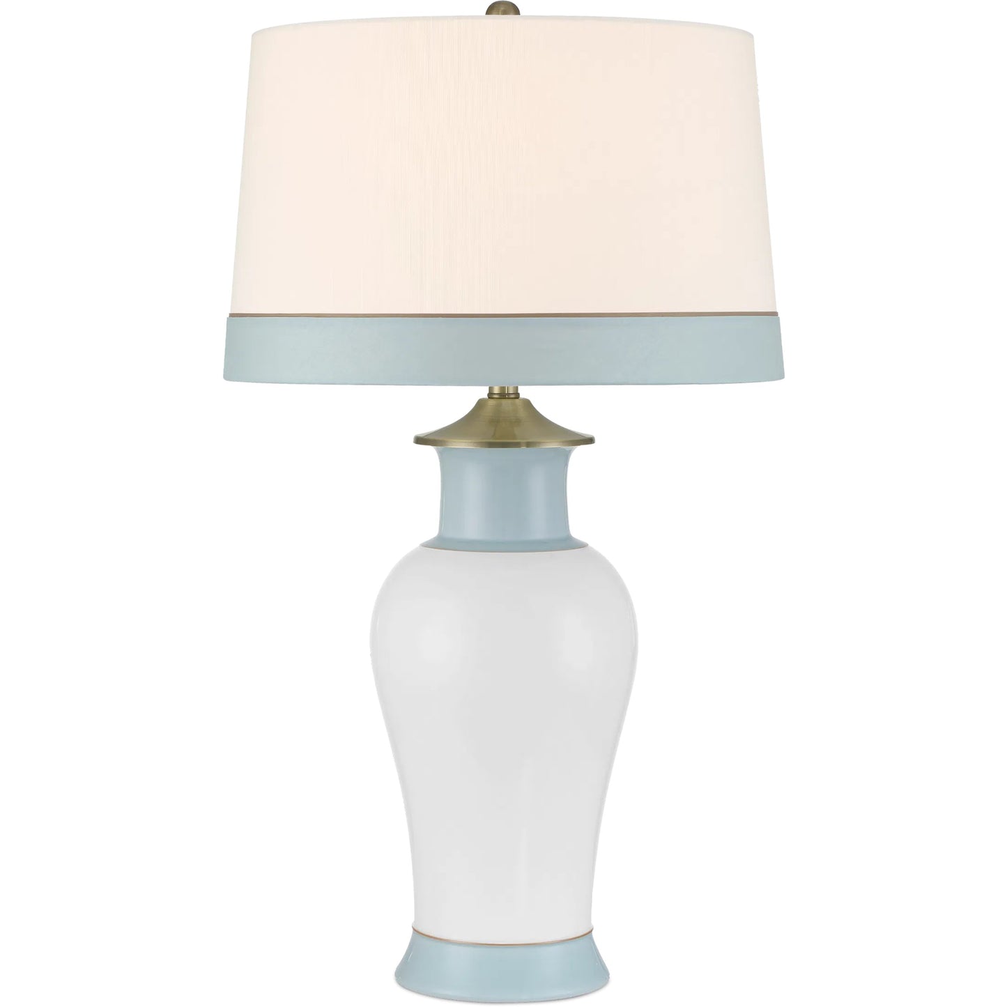 000 SI-2387066 | Primary Silo | Kora Table Lamp by Currey and Company in white, light blue. Made from porcelain in a eclectic & global style.