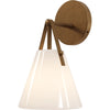 Opaque White, Antique Brass