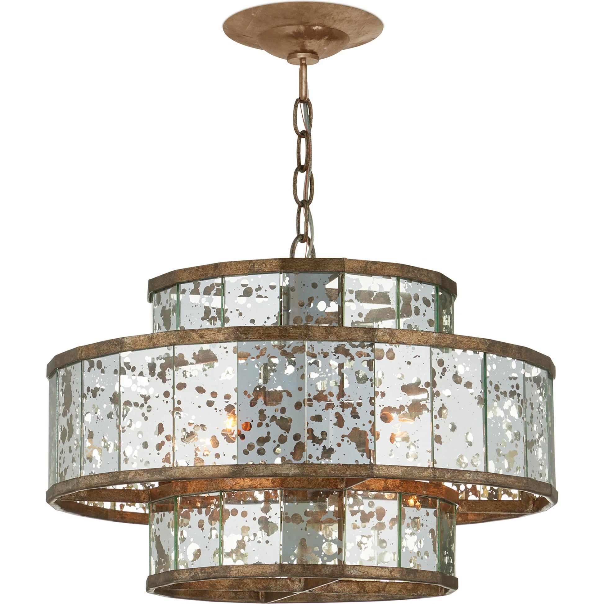 Fantine Chandelier by Currey and Company. Made from wrought iron, glass in a traditional style.