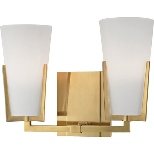 Upton Bath Bracket Light by Hudson Valley. Made from brass in a transitional style.