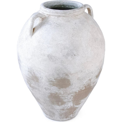 George Vase by Zentique in terracotta and brown. Made from terracotta in a unique style.
