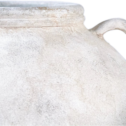George Vase by Zentique in terracotta and brown. Made from terracotta in a unique style.
