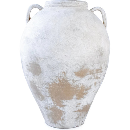 George Vase by Zentique in terracotta and brown. Made from terracotta in a unique style.