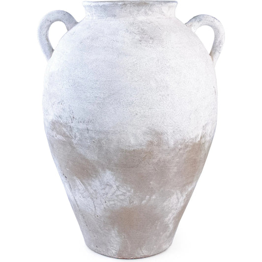 George Vase by Zentique in terracotta and brown. Made from terracotta in a unique style.