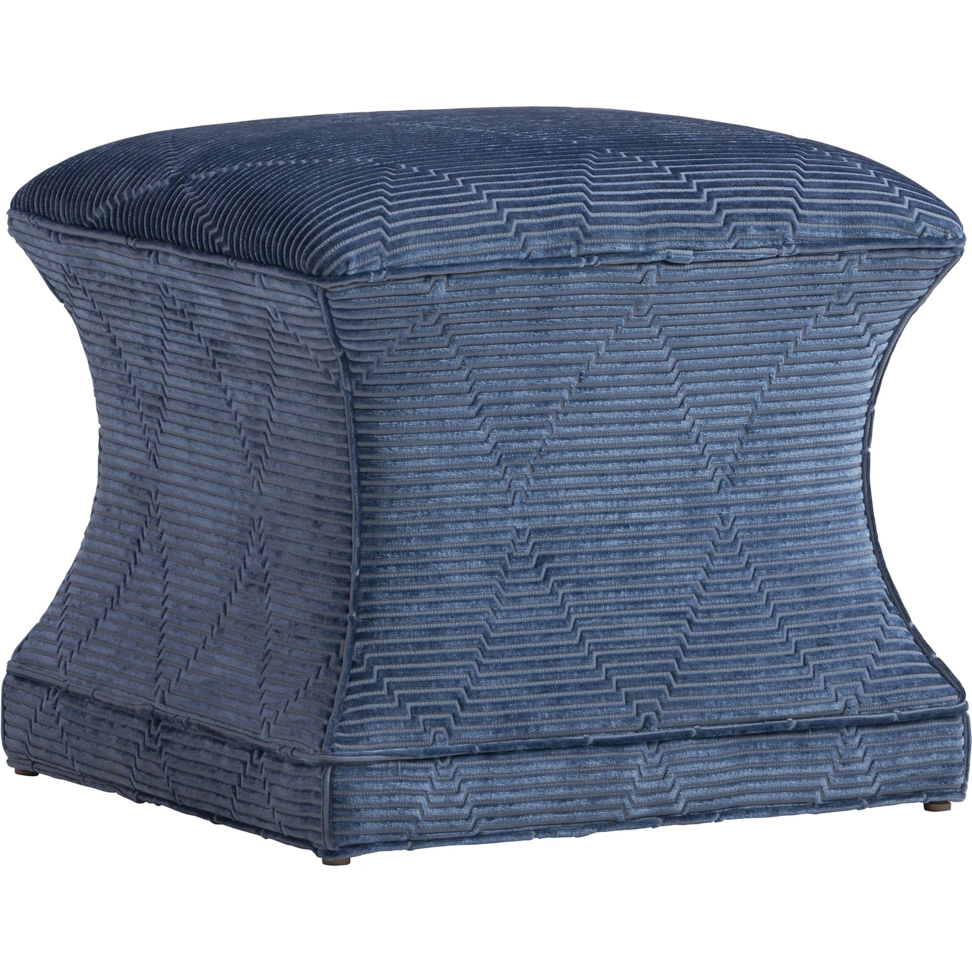 Sutton Ottoman by Lexington in blue, aqua. Made from oak, fabric in a unique style.