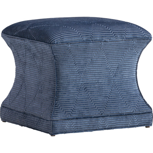 Sutton Ottoman by Lexington in blue, aqua. Made from oak, fabric in a unique style.