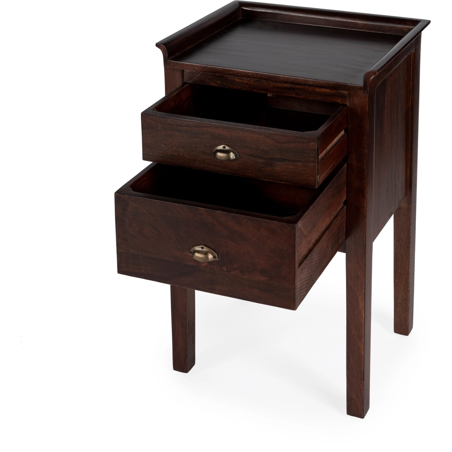 005 O-BUTLER-1840290 | Additional Silo | Gabriel Solid Wood Side Table by Butler Specialty Company in dark brown and artifacts. Made from mango wood solids, mdf in a modern style.