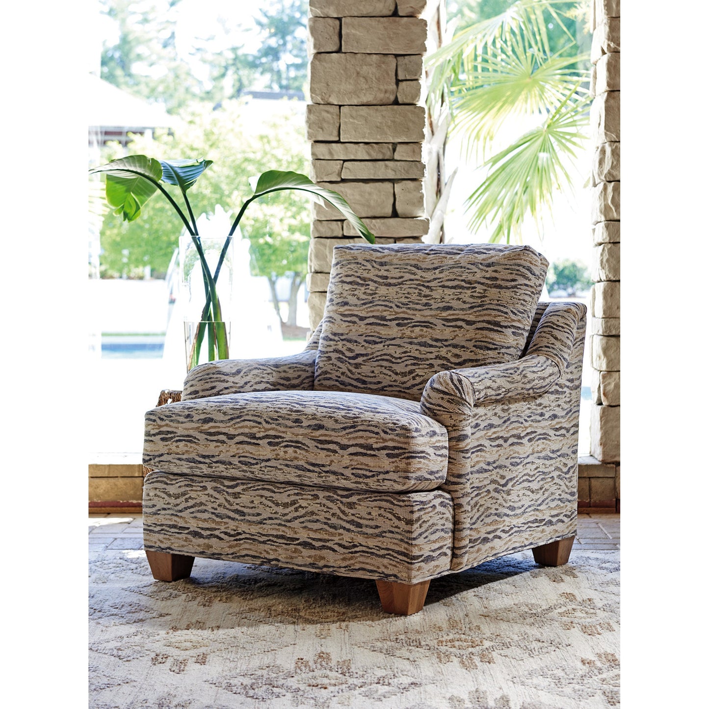 003 SR-835949 | Lifestyle | Barton Chair by Tommy Bahama Home. Made from unique in a transitional style.
