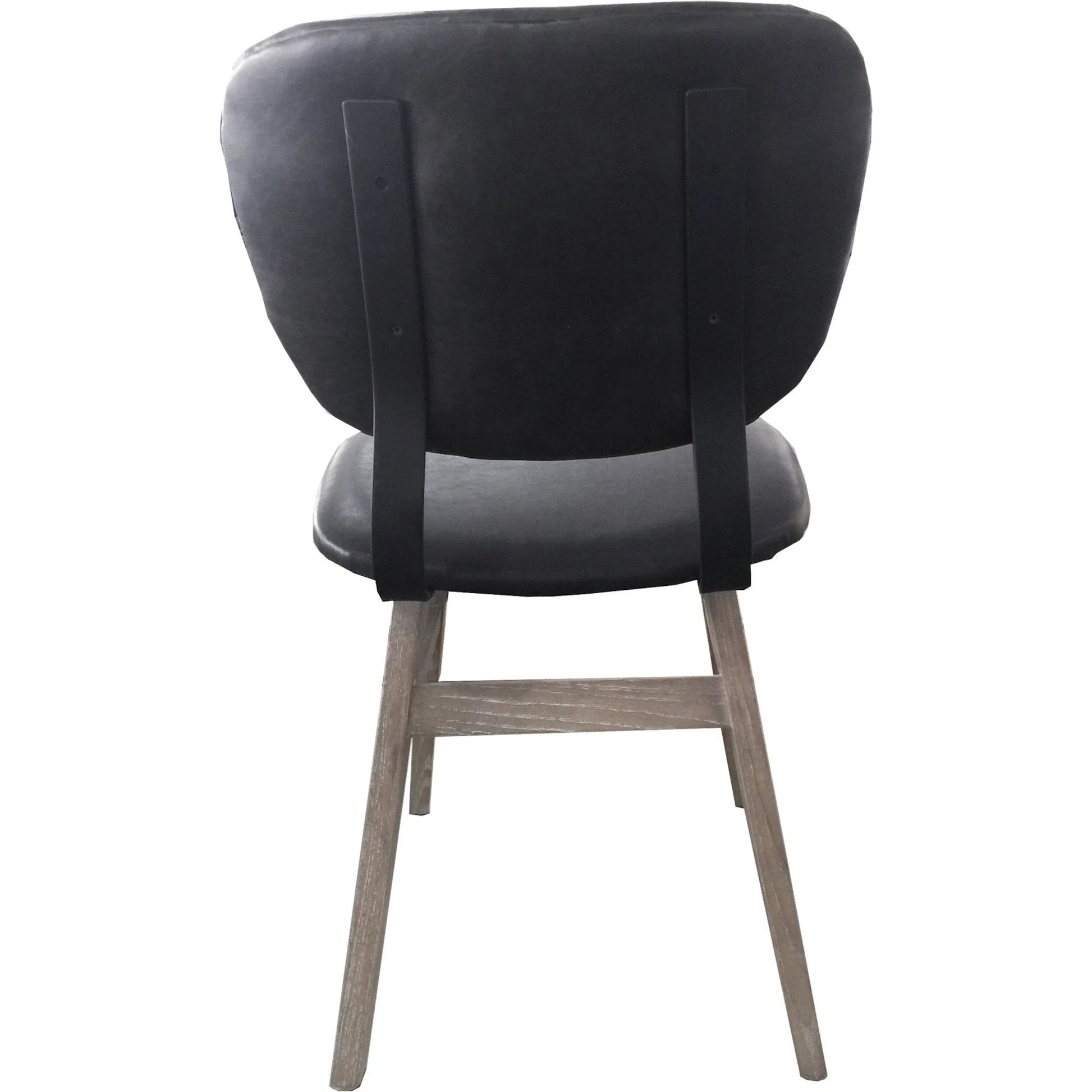 Fraser Dining Chair by LH Imports in white washed, matte black. Made from unique in a modern style.
