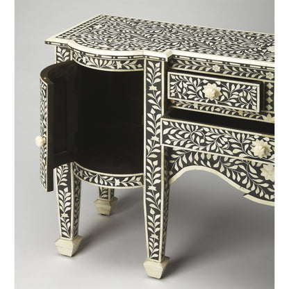 Victoria Buffet by Butler Specialty Company in black and heritage. Made from wood, mdf, bone in a eclectic & global style.