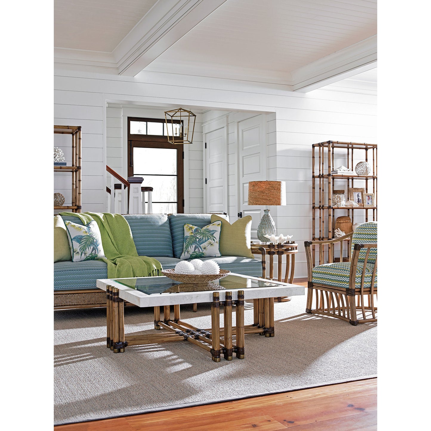 008 SR-836563 | Lifestyle | Weston Cocktail Table by Tommy Bahama Home. Made from unique in a coastal style.