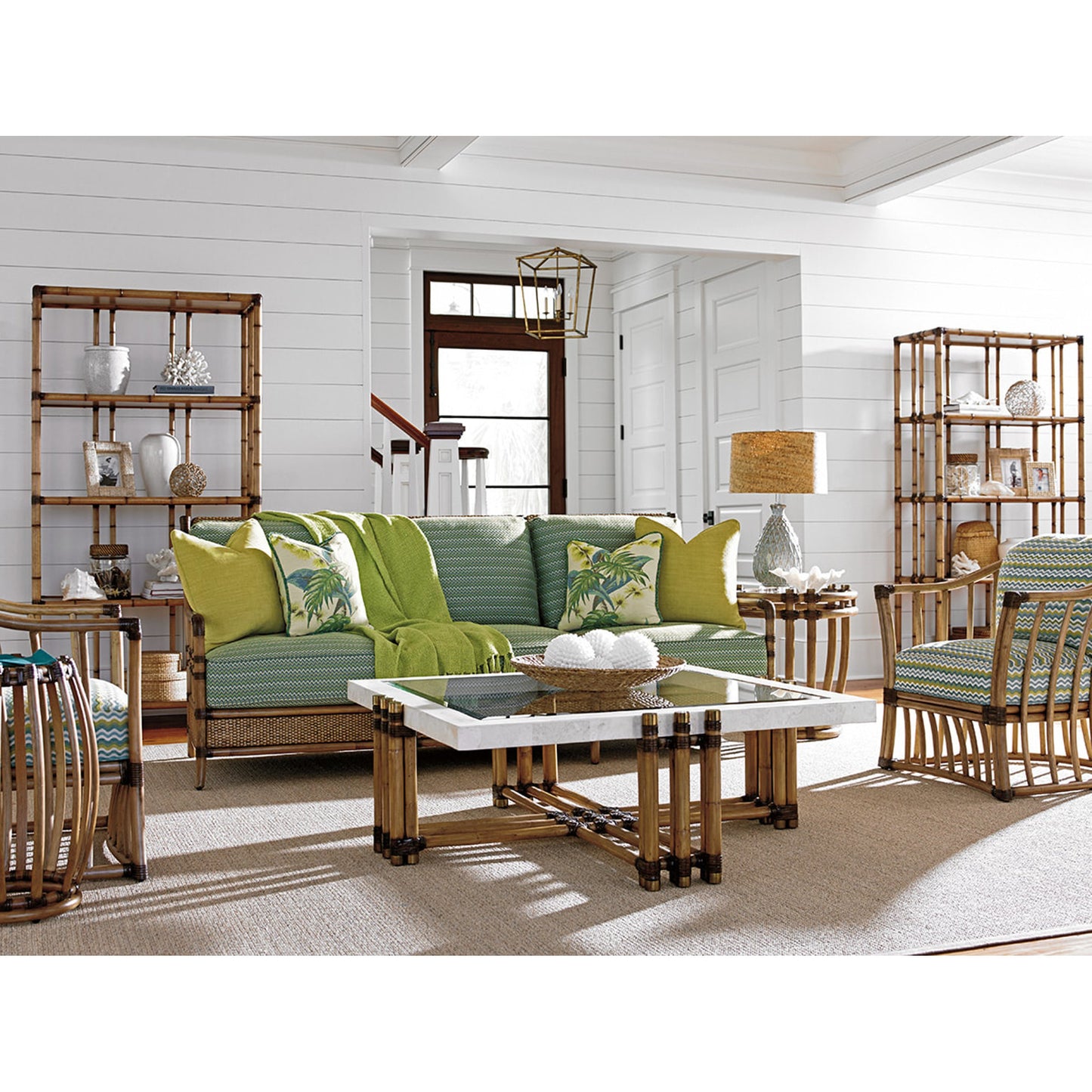 007 SR-836563 | Lifestyle | Weston Cocktail Table by Tommy Bahama Home. Made from unique in a coastal style.
