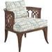 Gatewick Chair by Lexington in gray. Made from mahogany, fabric in a traditional style.