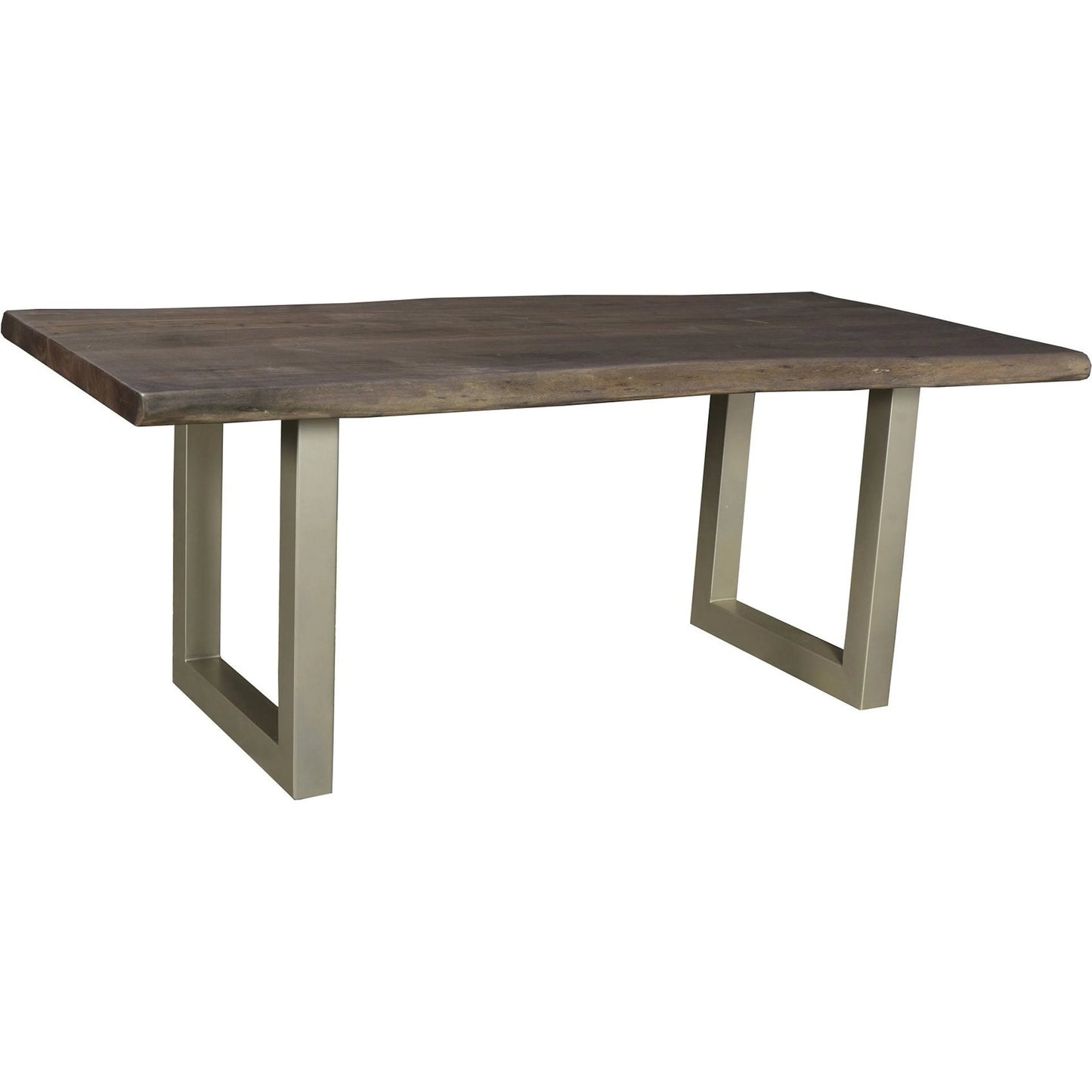003 SI-2533524 | Additional Silo | Taj Dining Table by LH Imports in brown and vinegar, acrylic matte, silver, powder coat. Made from acacia, iron in a unique style.