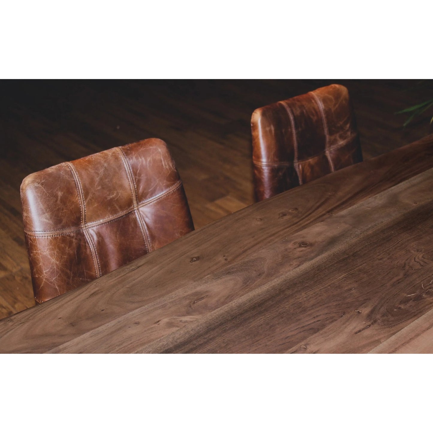 009 SI-2533524 | Closeup | Taj Dining Table by LH Imports in brown and vinegar, acrylic matte, silver, powder coat. Made from acacia, iron in a unique style.