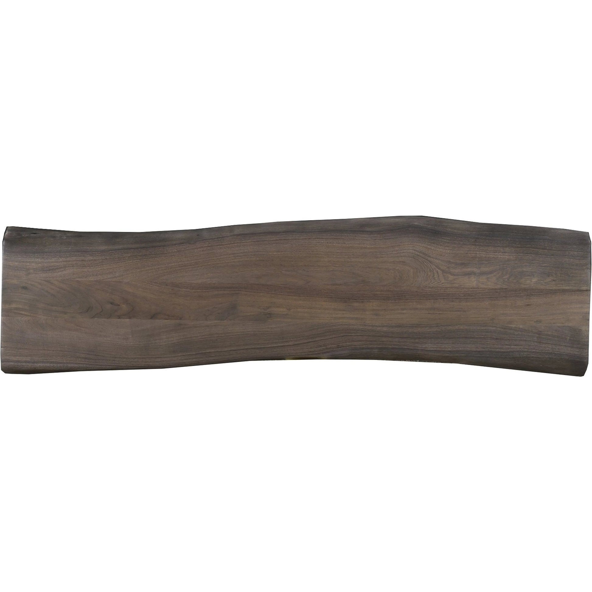 Taj Dining Bench by LH Imports in brown and vinegar, acrylic matte, silver, powder coated. Made from acacia in a unique style.