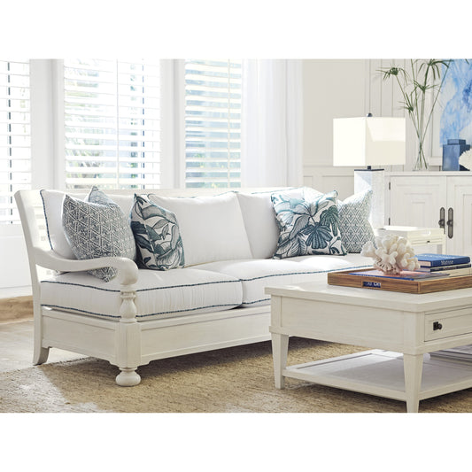 Destin Sofa by Tommy Bahama Home in white. Made from unique in a coastal style.