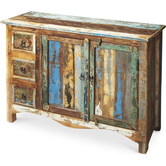 Reverb Rustic Sideboard by Butler Specialty Company in assorted and artifacts. Made from assorted old collected, re-cycled wood in a cottage & farmhouse style.