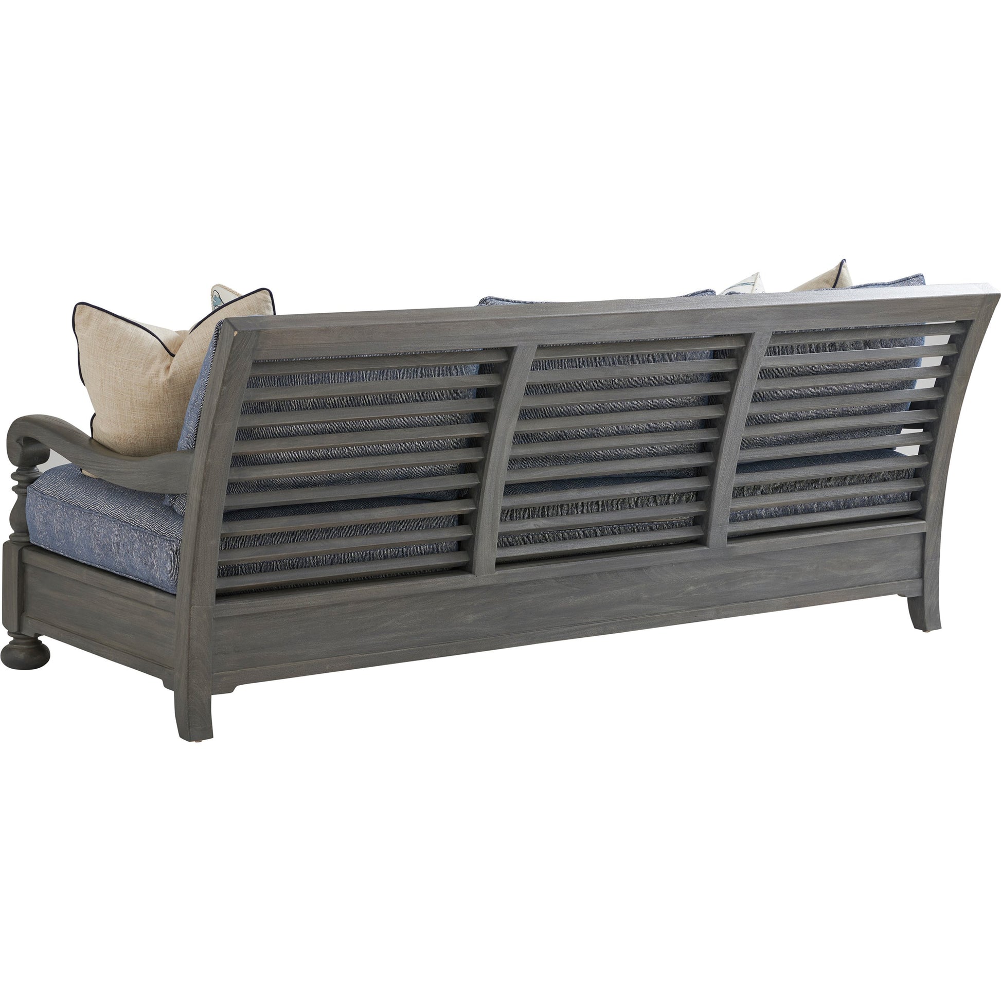 Bluffton Sofa by Tommy Bahama Home in blue. Made from unique in a coastal style.