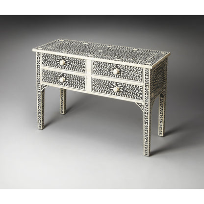 Vivienne Console Table by Butler Specialty Company in black and heritage. Made from wood, mdf, bone in a eclectic & global style.