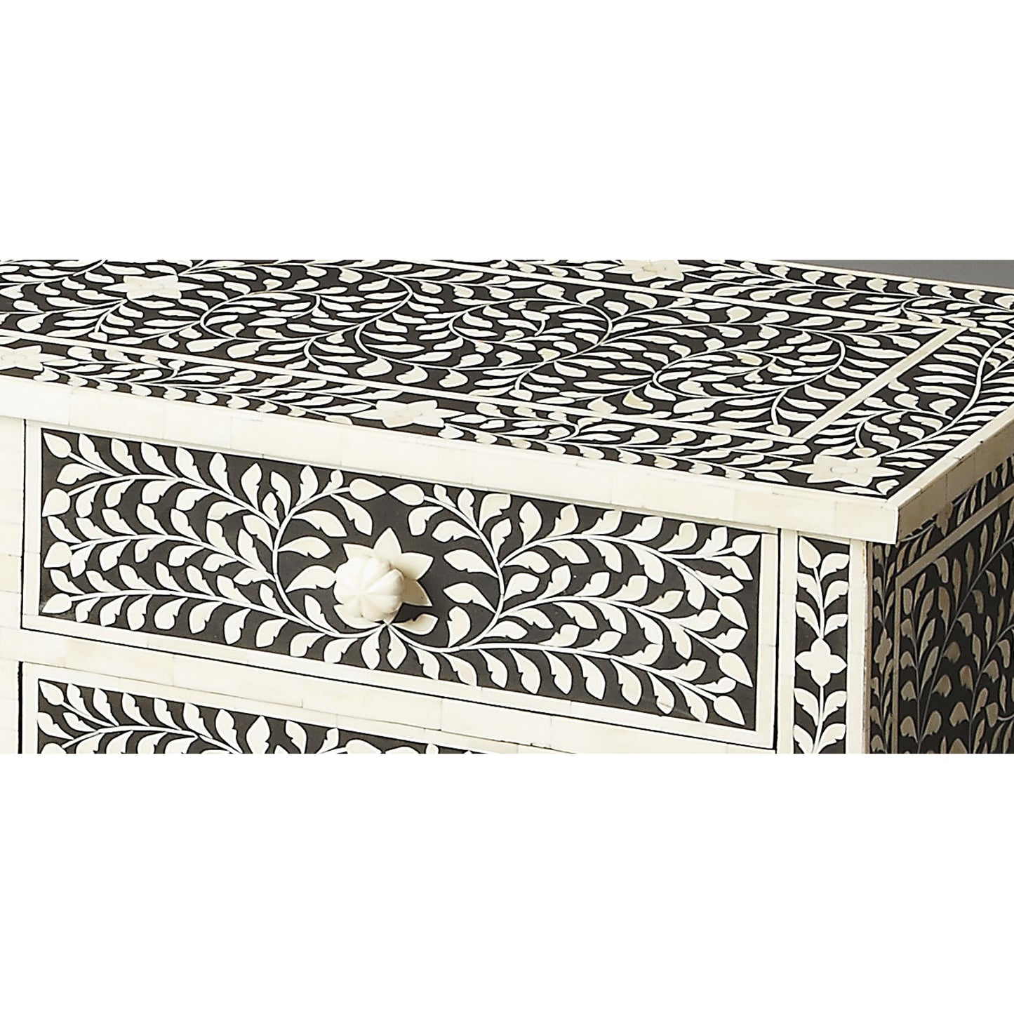 002 O-BUTLER-1860070 | Additional Silo | Vivienne Console Table by Butler Specialty Company in black and heritage. Made from wood, mdf, bone in a eclectic & global style.